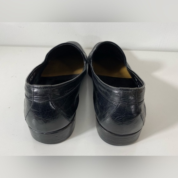 Moreschi Made in Italy Black Leather Loafer Mens Dress Shoes Size 7.5 - Picture 4 of 10
